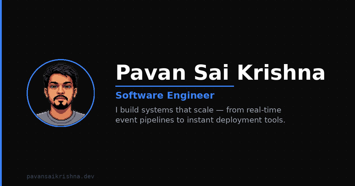 Pavan Sai Krishna — Software Engineer